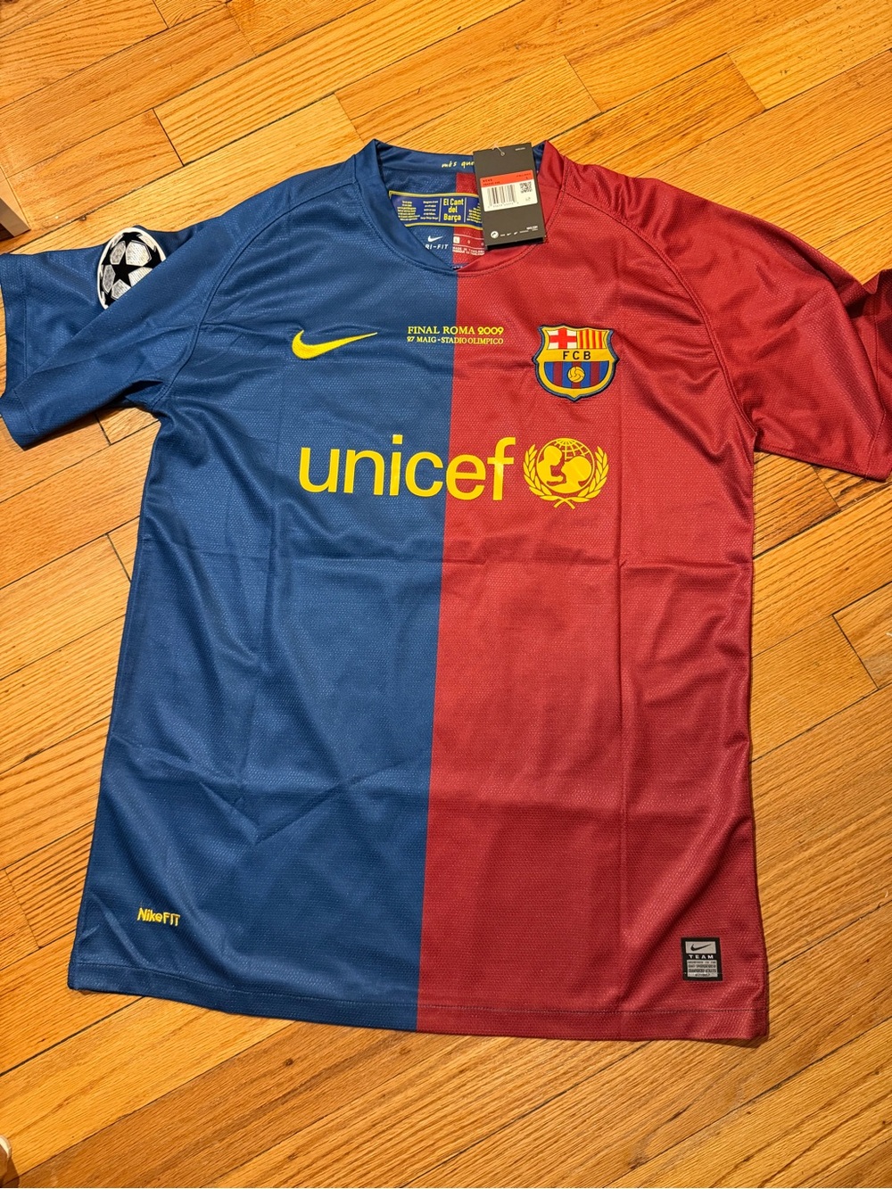 Nike FC Barcelona men 2009 final Jersey in Blue and red Henry 14